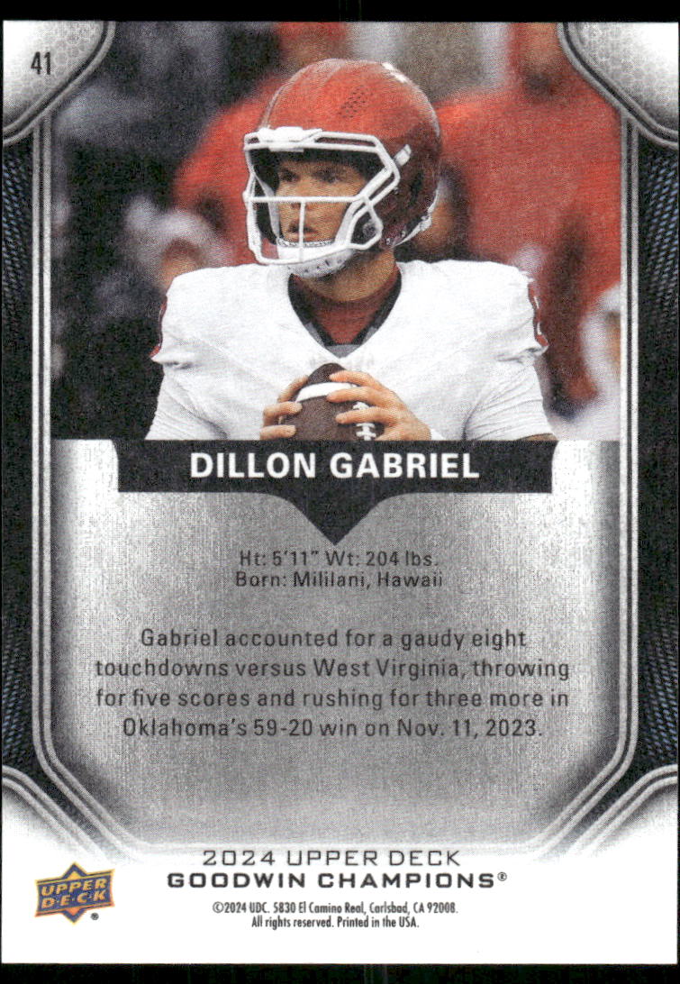 2024 Upper Deck Goodwin Champions Dillon Gabriel #41 Football