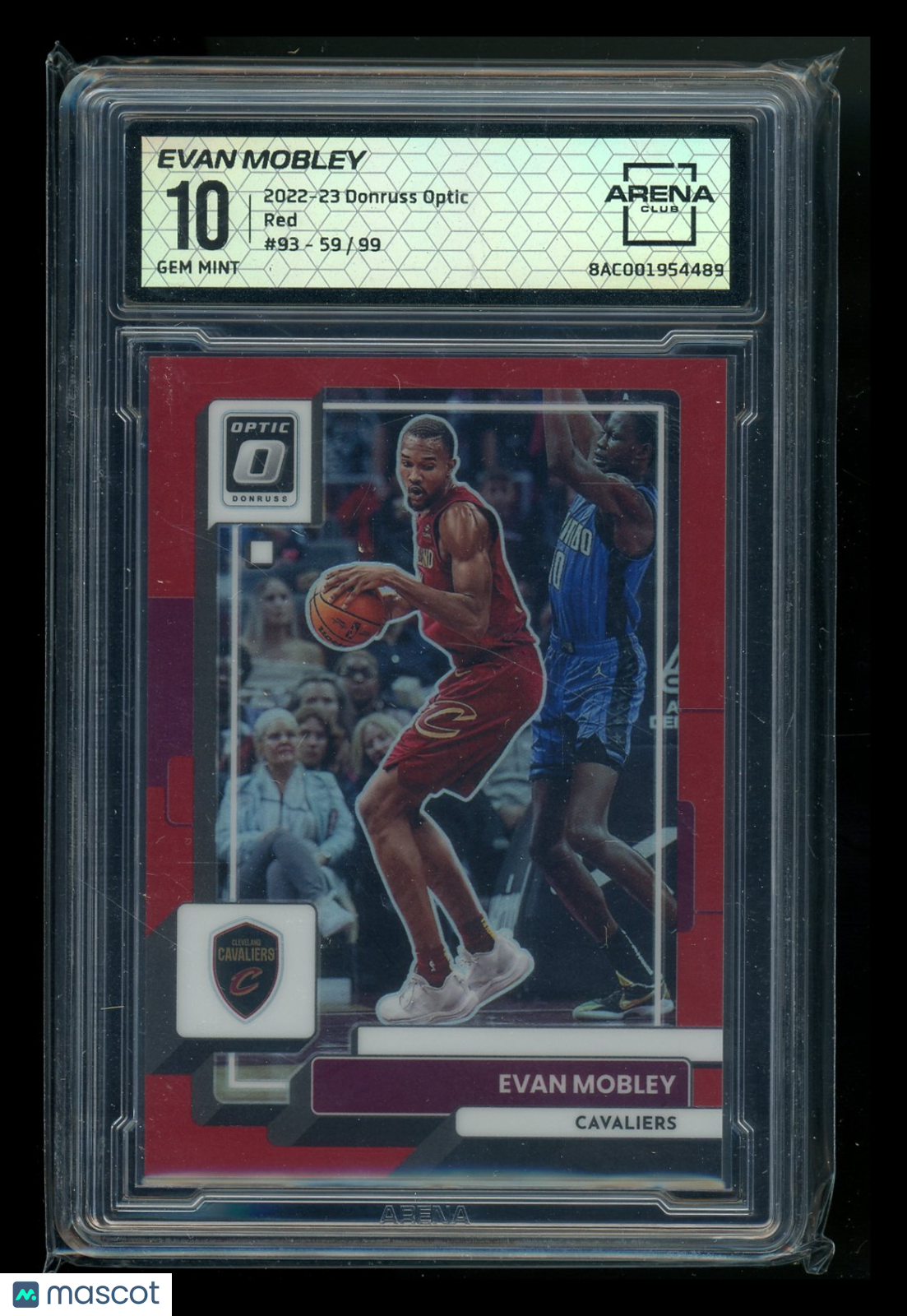 2022-23 Panini Donruss Optic Evan Mobley #93 Red 59/99 Basketball Arena Club 10