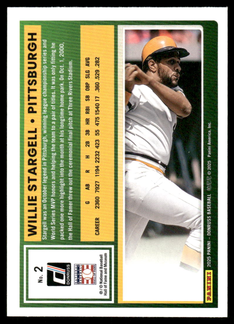 2025 Donruss Willie Stargell #2 Baseball