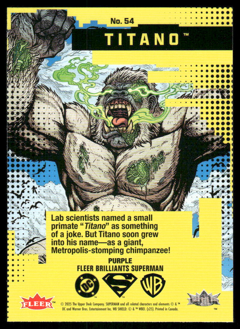 2025 Fleer Brilliants Superman Purple Titano Purple #54