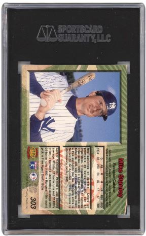 1995 Pacific Mike Stanley #303 Baseball SGC 10