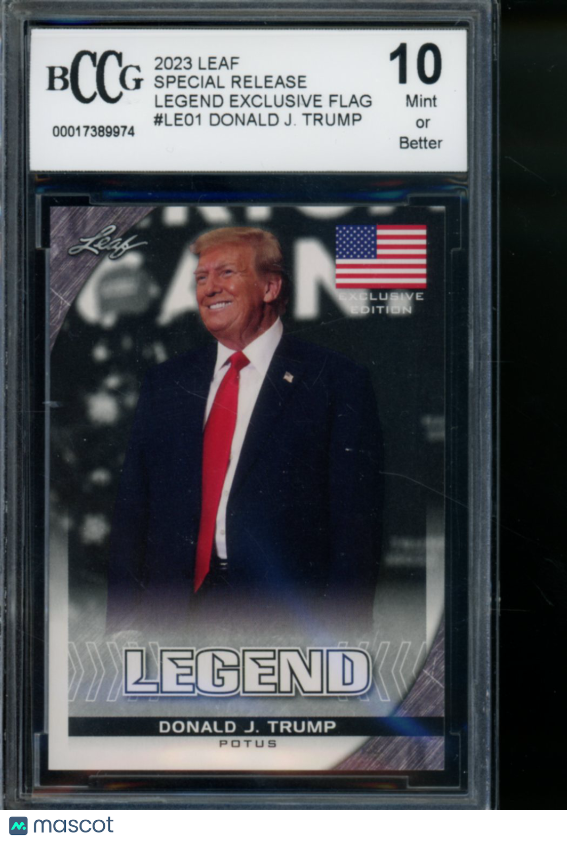 2023 Leaf Special Release Donald Trump Leaf Exclusive Flag #LE01 BCCG 10