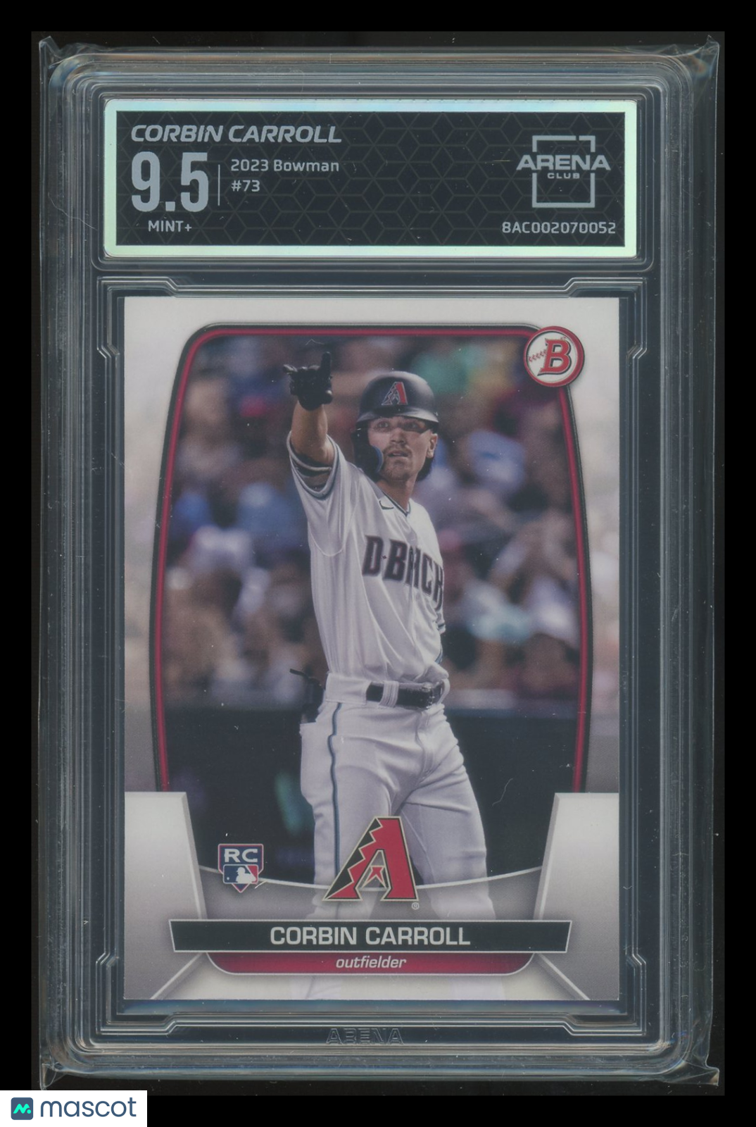 2023 Bowman Corbin Carroll #73 RC Baseball Arena Club 9.5