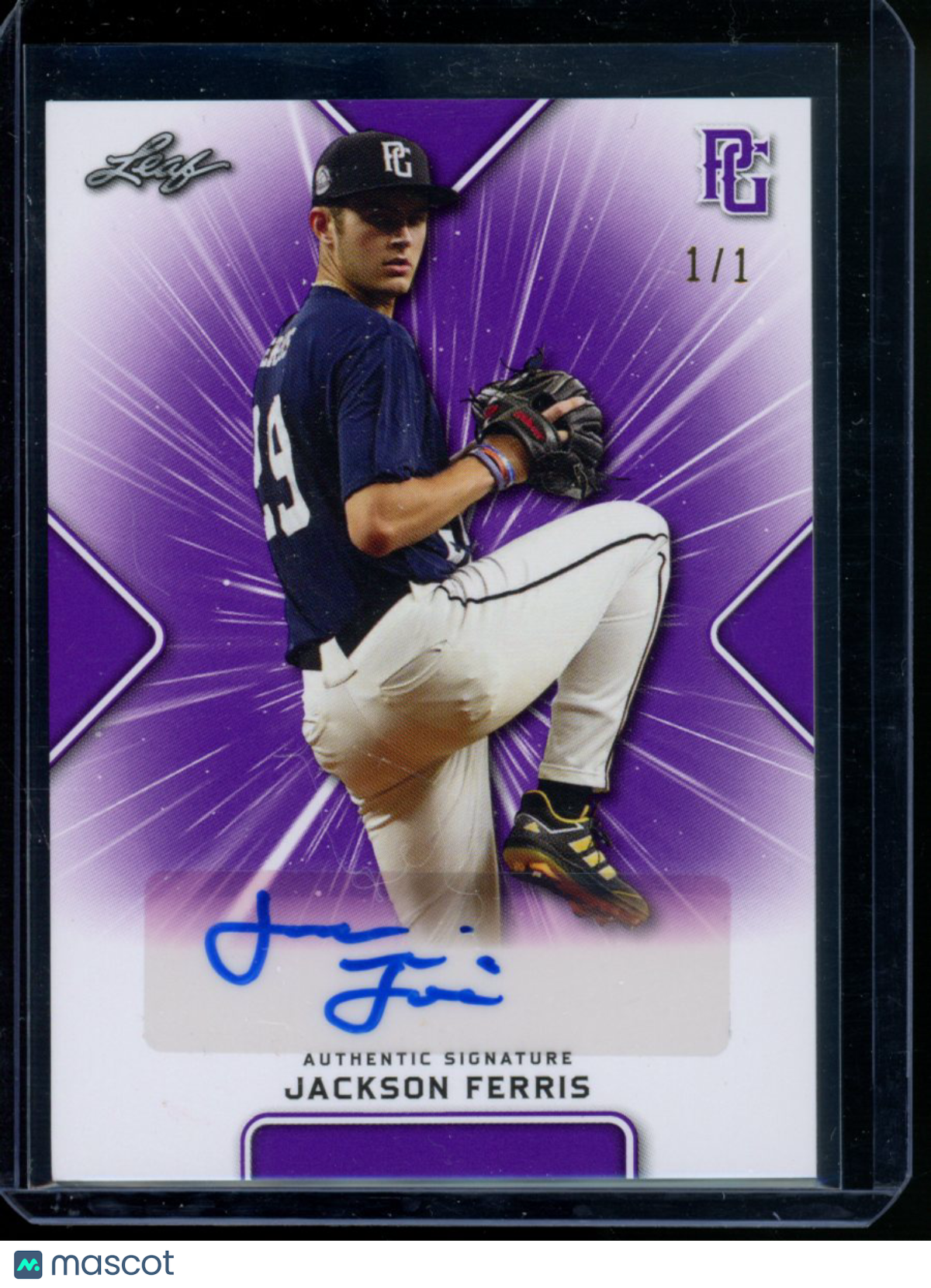 2021 Leaf Perfect Game National Showcase Jackson Ferris #BA-JF1 1/1 Auto