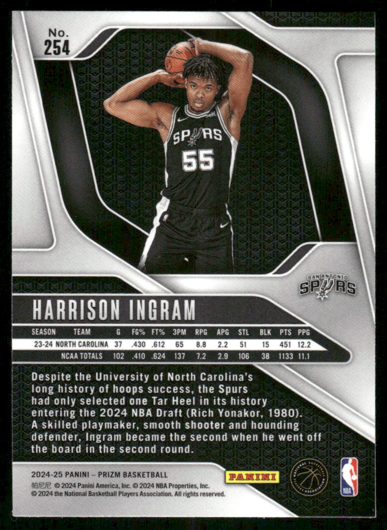 2024-25 Panini Prizm Basketball Harrison Ingram #254 RC Basketball