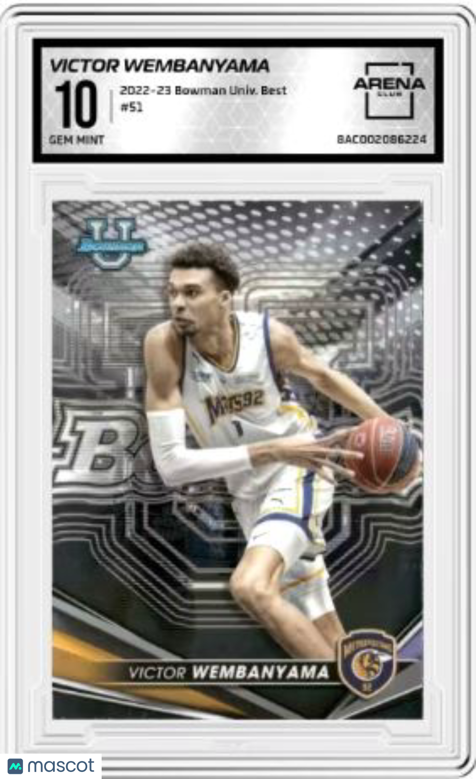 2022-23 Bowman University Best Victor Wemanyama #51 Basketball AC 10