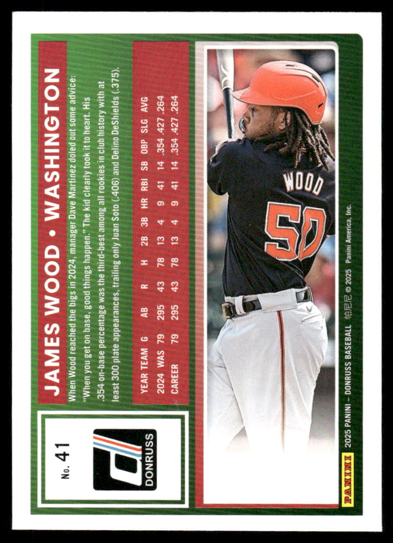 2025 Donruss James Wood #41 Baseball