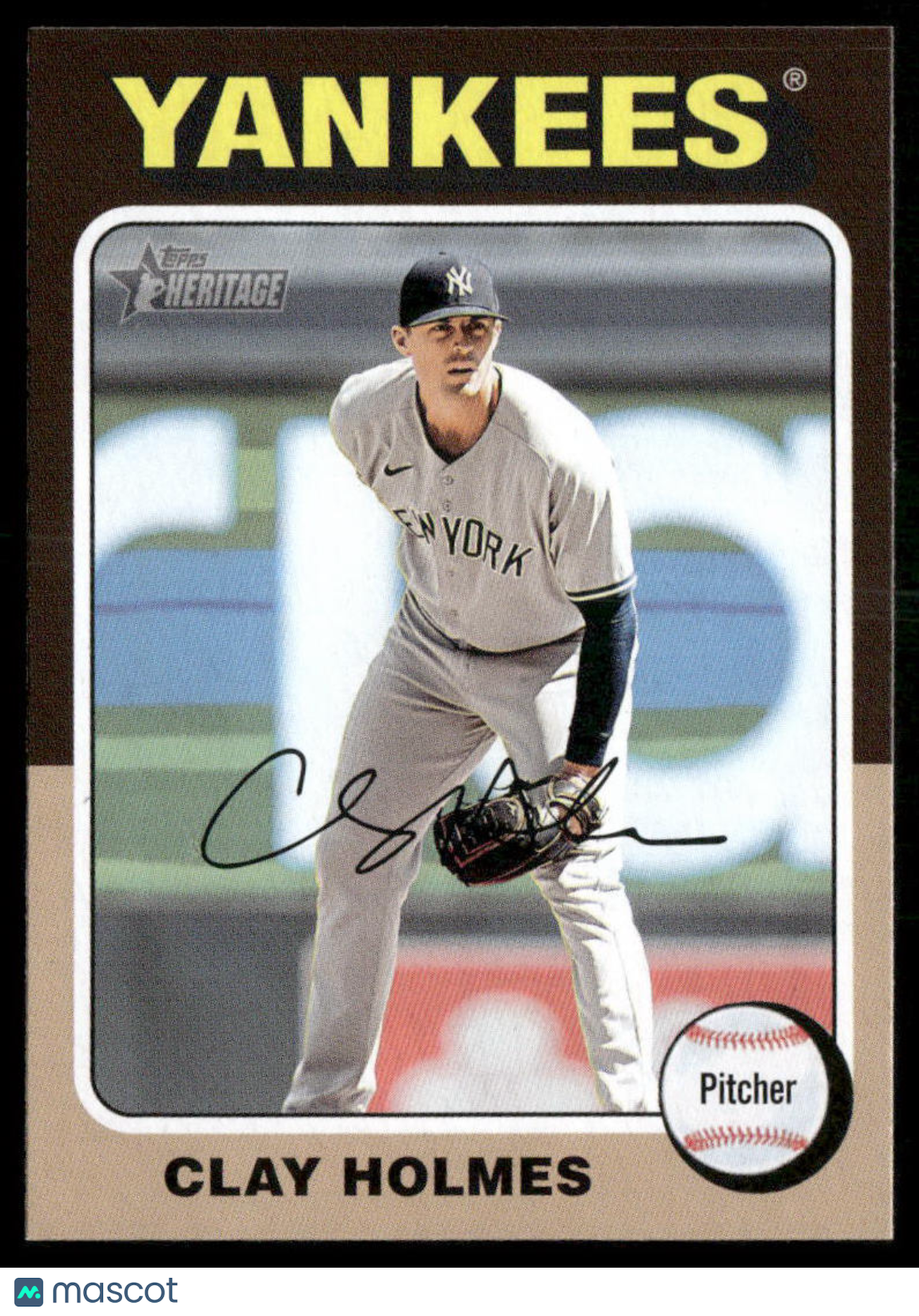 2024 Topps Heritage Clay Holmes #115 Baseball