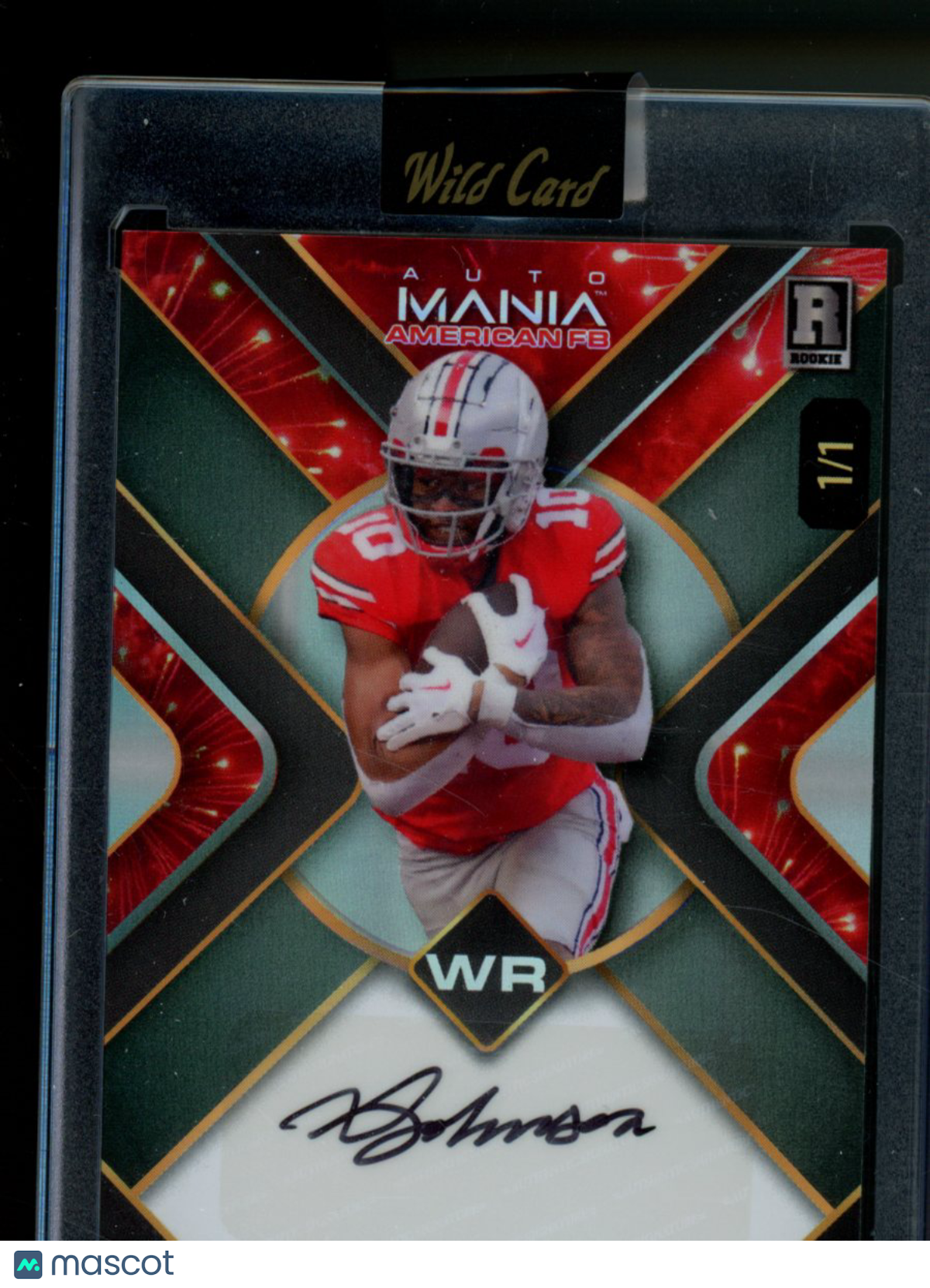 2024 Wild Card Mania American FB Xavier Johnson #AMAT-XJ 1/1 Football