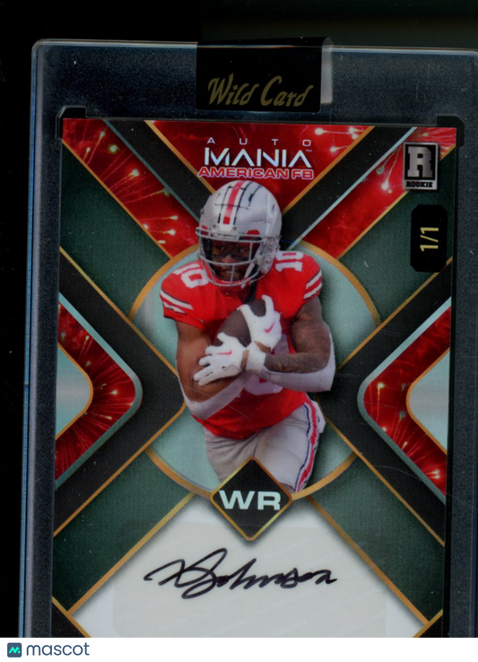 2024 Wild Card Mania American FB Xavier Johnson #AMAT-XJ 1/1 Football