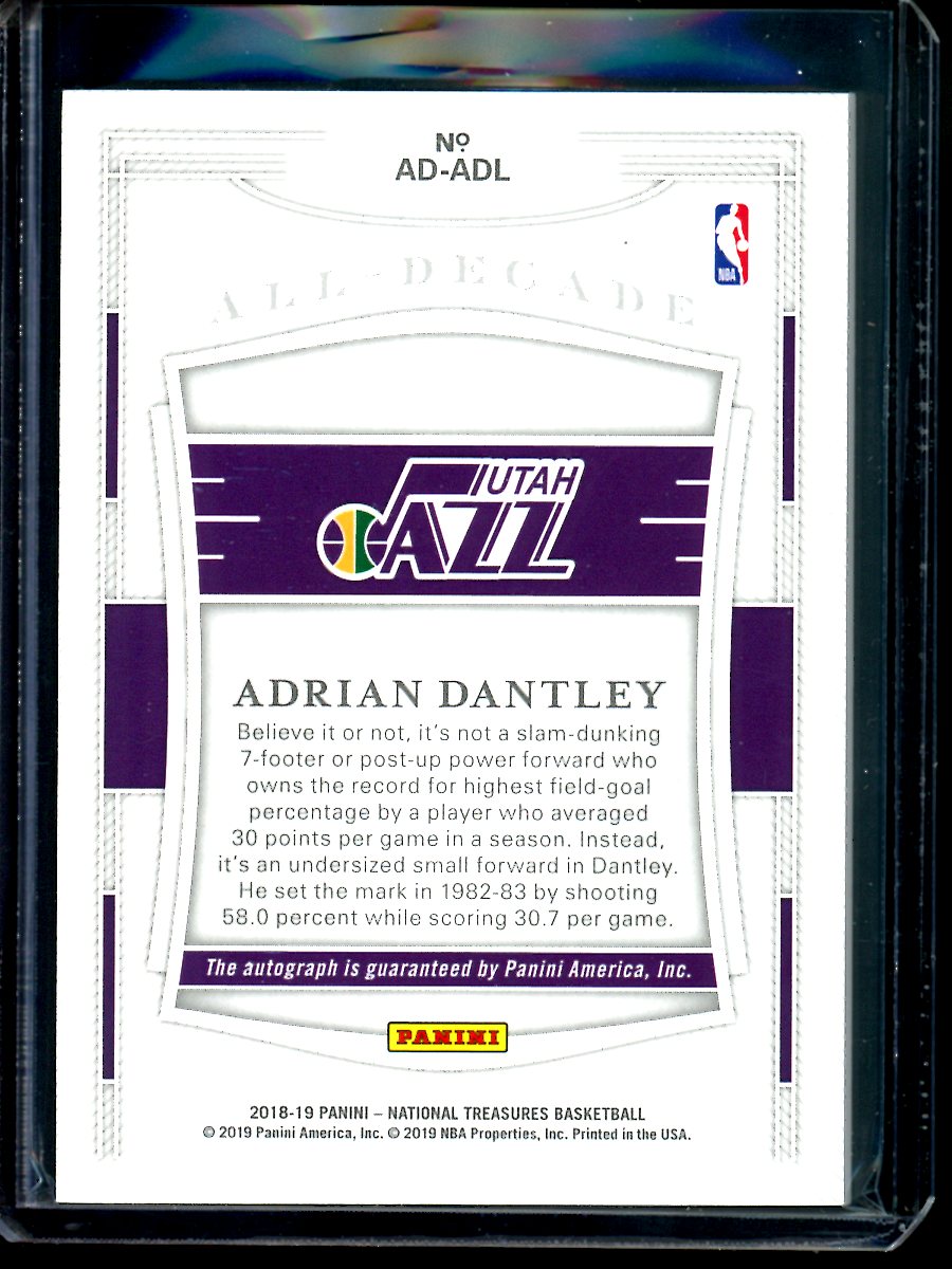 2018-19 Panini National Treasures Adrian Dantley #AD-ADL 83/99 Basketball