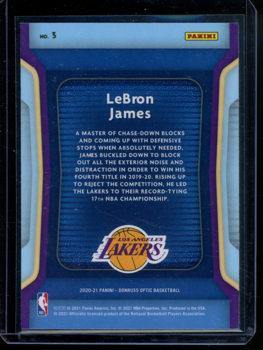 2020-21 Panini Donruss Optic Air Defense LeBron James #AD-3 Basketball