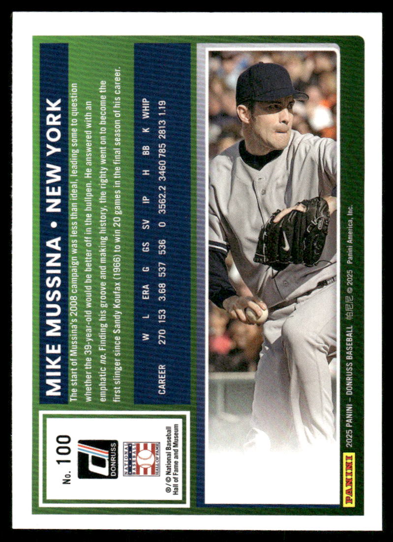 2025 Donruss Mike Mussina #100 Baseball