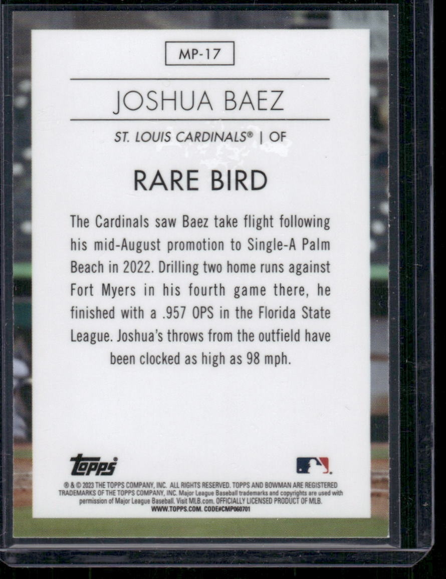 2023 Bowman Modern Prospects Rare Bird Joshua Baez #MP-17 Baseball