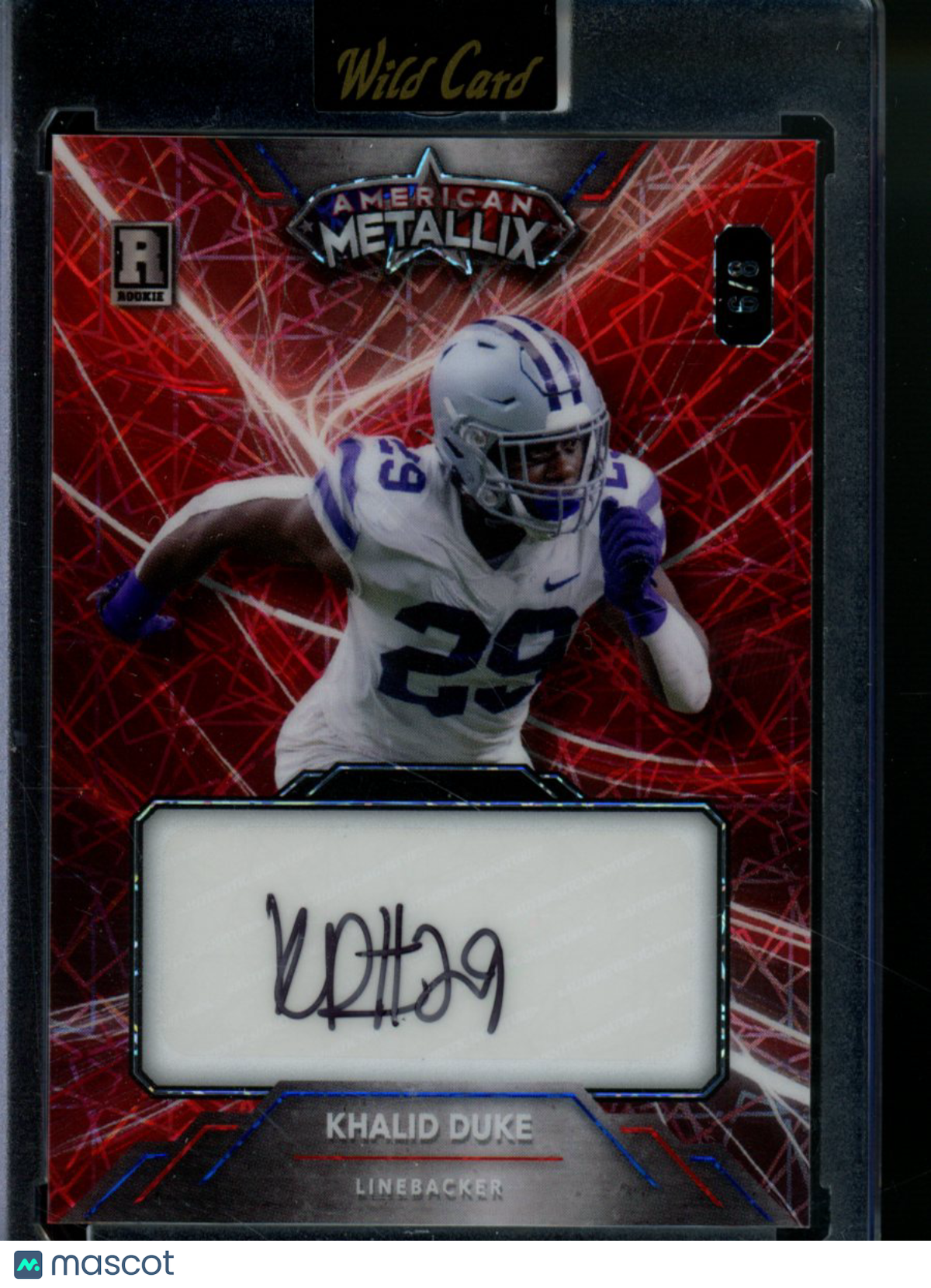 2023 Wild Card American MetalLix Khalid Duke #WML-KDA 8/9 Autograph Football