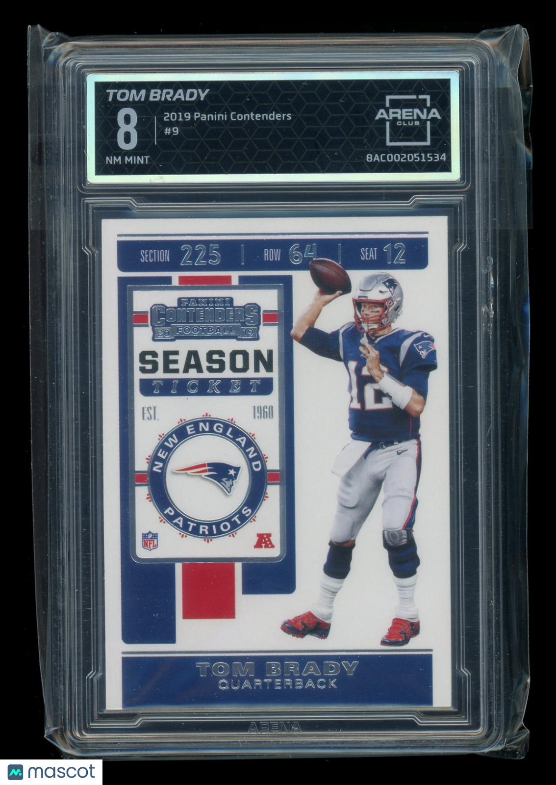2019 Panini Contenders Tom Brady #9 Football Arena Club 8