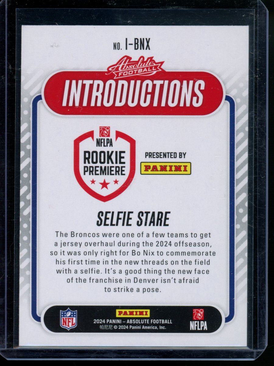 2024 Panini Absolute Bo Nix #I-BNX Rookie Football