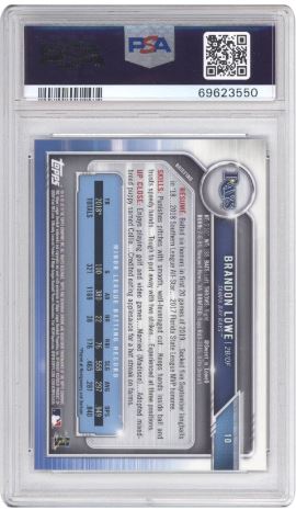 2019 Bowman Chrome Brandon Lowe #10 Baseball PSA 10