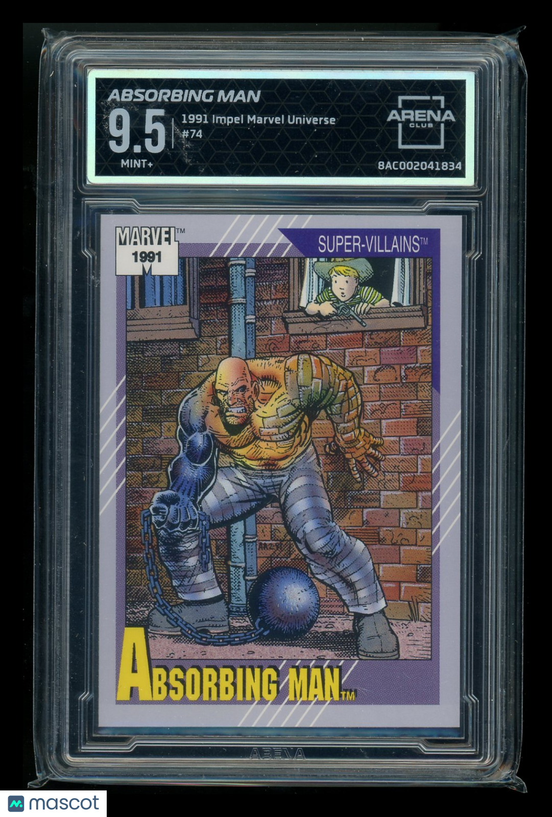1991 Impel Marvel Universe Absorbing Man #74 Arena Club 9.5