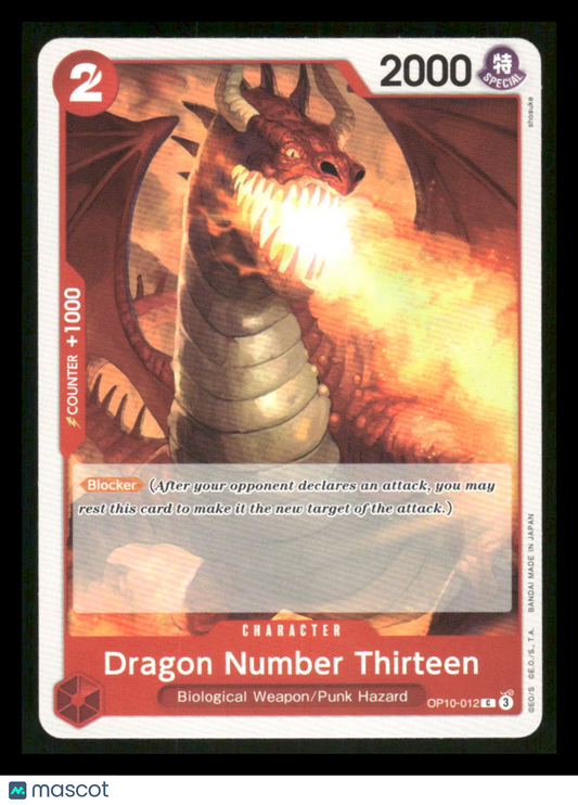One Piece Card Game Dragon Number Thirteen #OP10-012 One Piece Royal Blood