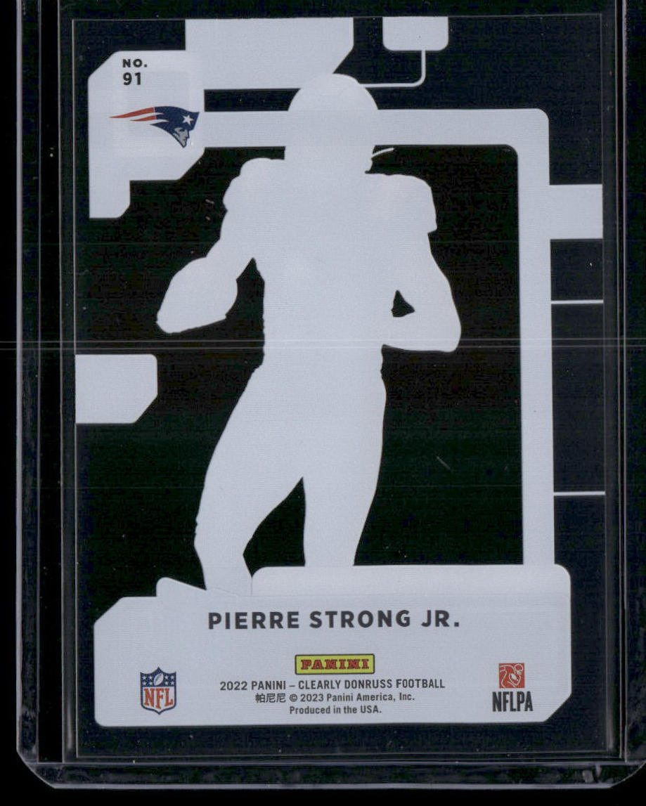 2022 Panini Clearly Donruss Pierre Strong Jr. #91 Rated Rookie Football