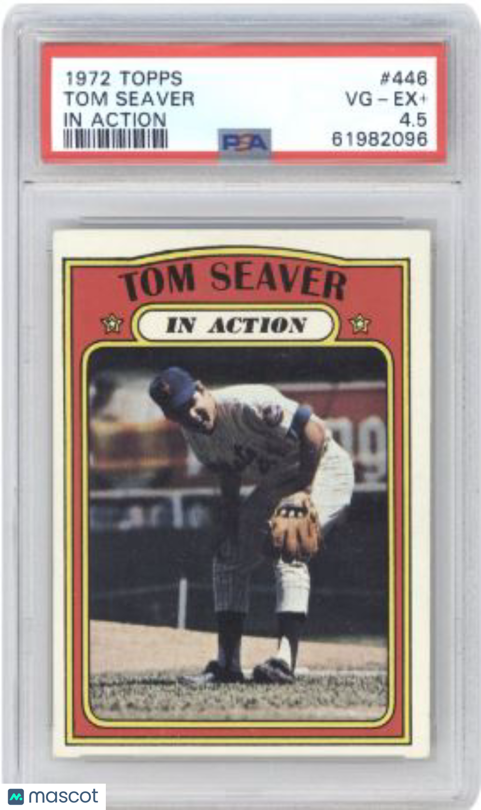 1972 Topps Tom Seaver #446 In Action Baseball PSA 4.5