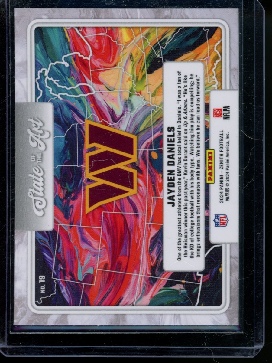 2024 Panini Zenith Jayden Daniels #SA-JD State of the Art RC Football