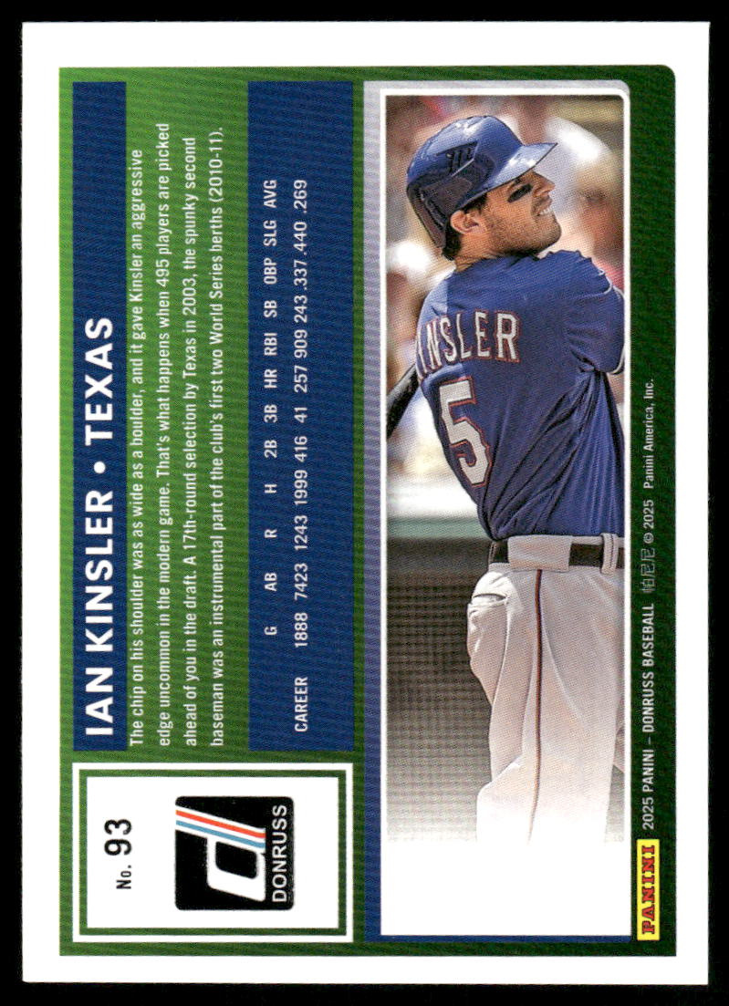2025 Donruss Ian Kinsler #93 Baseball