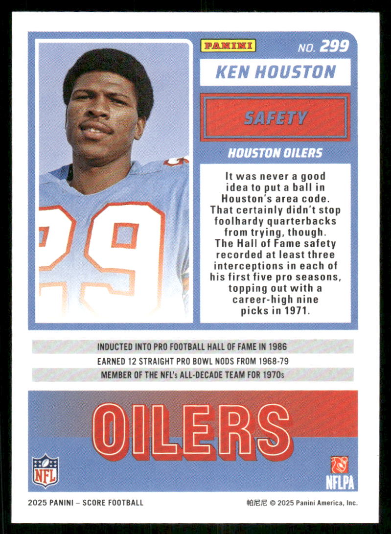 2025 Score A Treat Ken Houston #299 Football