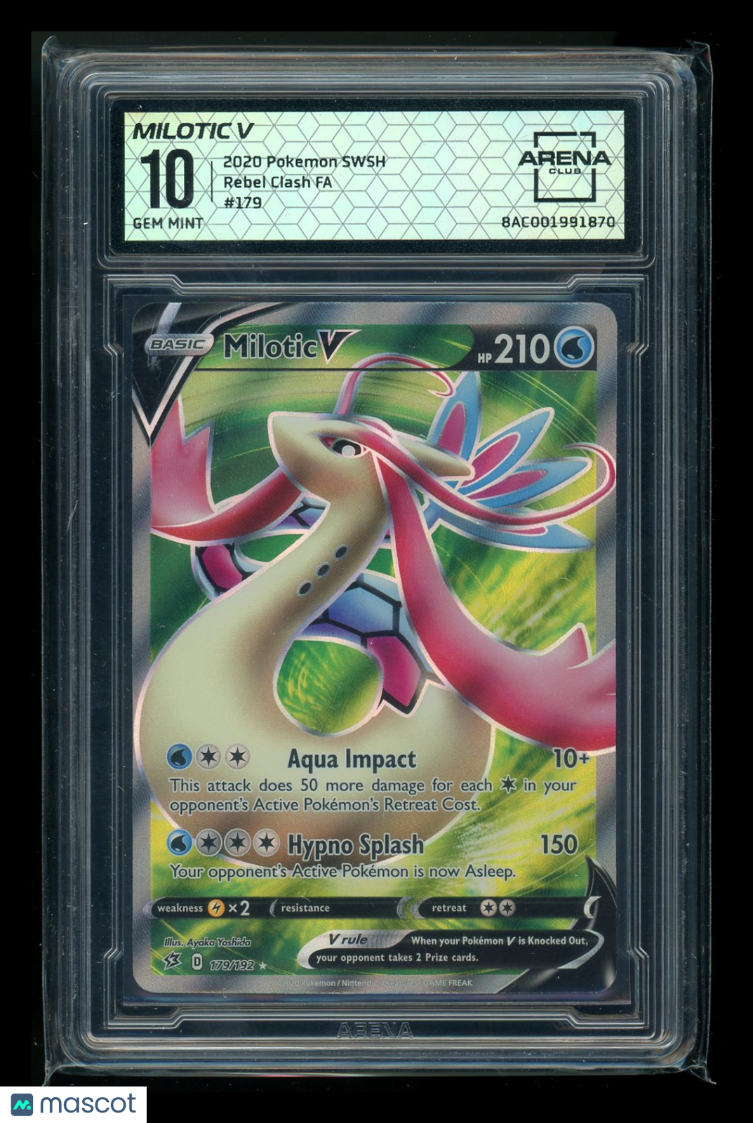 Milotic V #179/192 Arena Club 10 2020 Pokemon Sword & Shield Rebel Clash