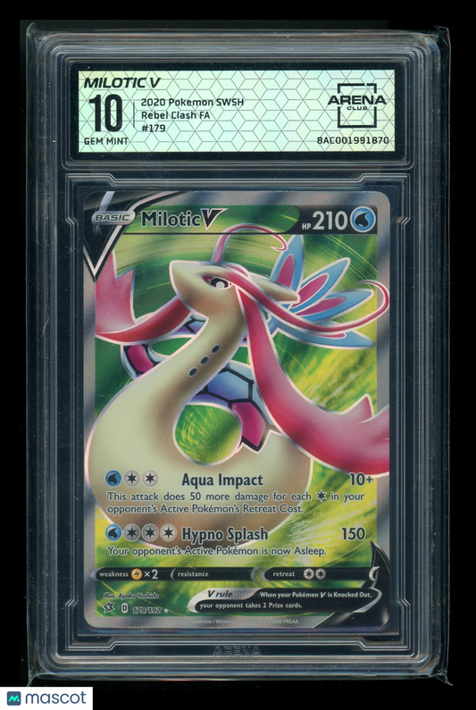 Milotic V #179/192 Arena Club 10 2020 Pokemon Sword & Shield Rebel Clash