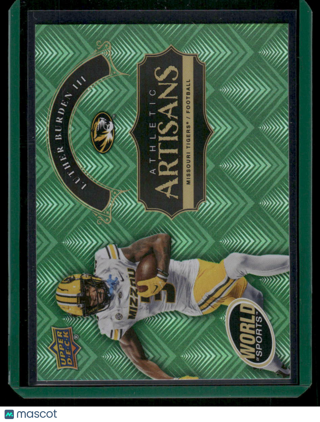 2025 Upper Deck World of Sports Luther Burden III #AA-LB Artisans Green Football