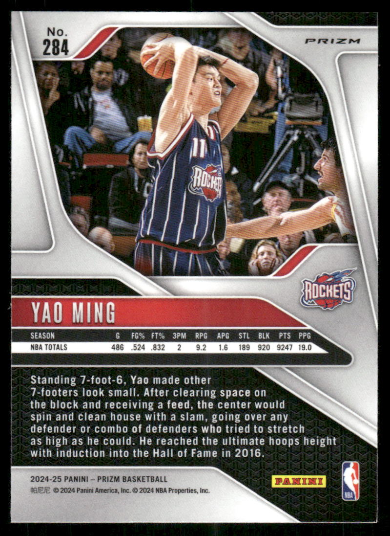 2024-25 Panini Prizm Yao Ming #284 Red White Blue Basketball