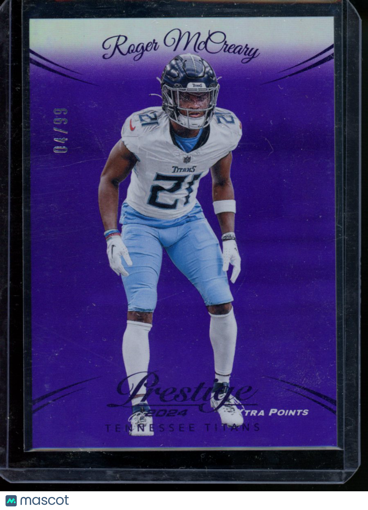 2024 Panini Prestige Roger McCreary #291 Purple 04/99 Football