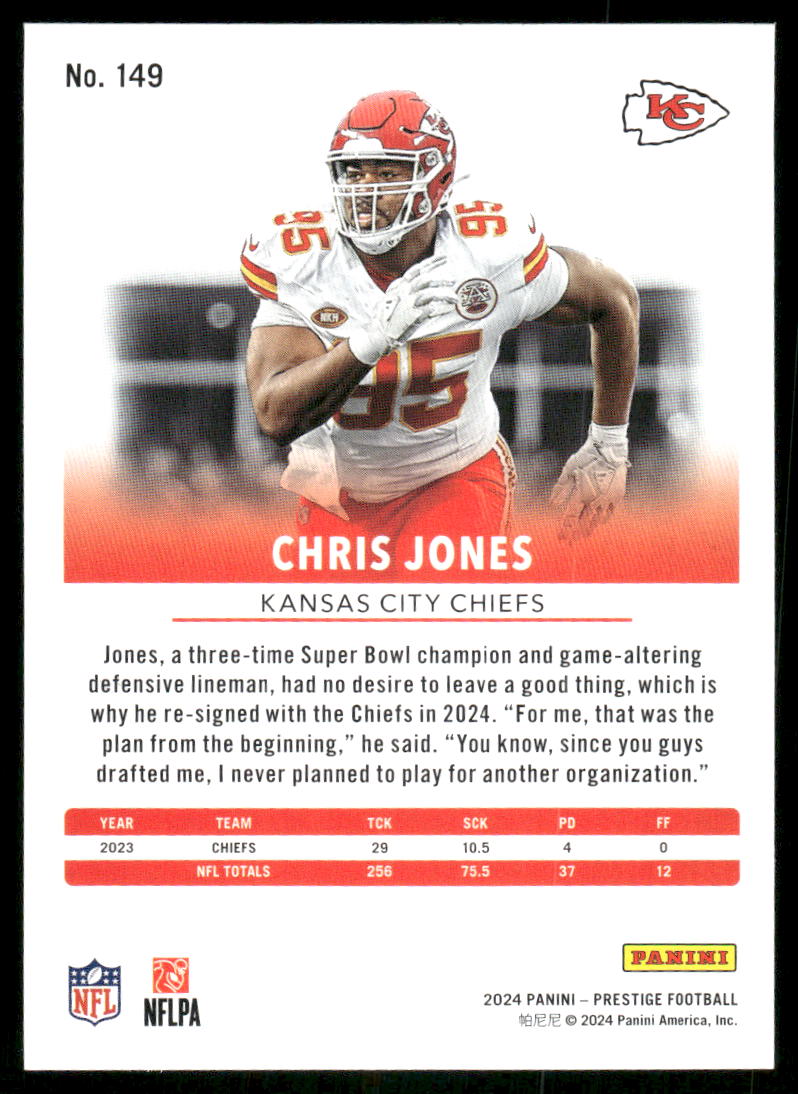 2024 Panini Prestige Chris Jones #149 Football