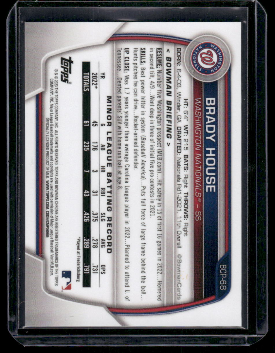 2023 Bowman Chrome Brady House #BCP-88 Refractor 070/399 Baseball