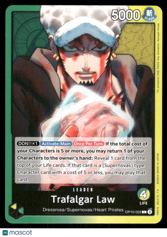 One Piece Card Game Trafalgar Law #OP01-022 One Piece Royal Blood