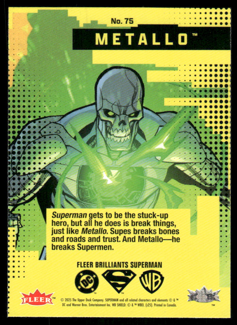 2025 Fleer Brilliants Superman Metallo #75