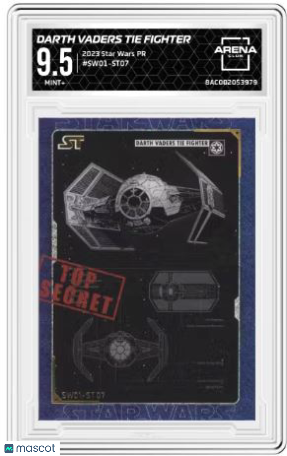 2023 Star Wars PR Darth Vader's TIE Fighter #SW01-ST07 Arena Club 9.5