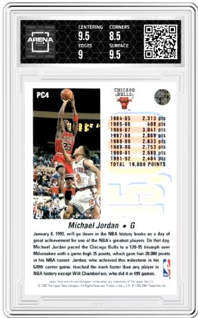 1992-93 Upper Deck Michael Jordan #PC4 15,000 Point Club Arena Club 9