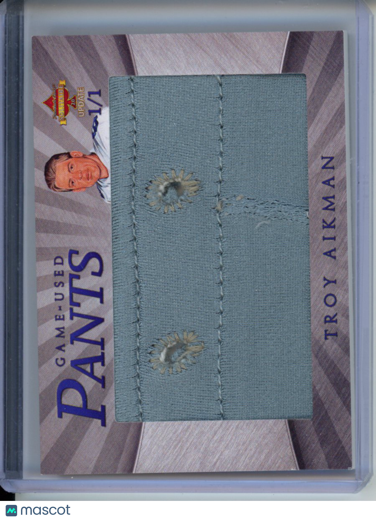 2023 President's Choice Troy Aikman Game Used Pants 1/1 Football