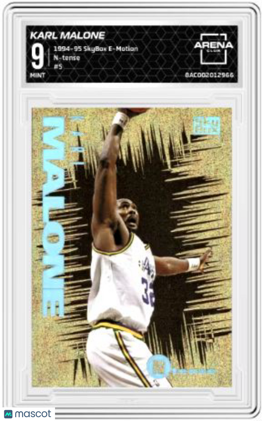 1994-95 Skybox Emotion Karl Malone #5 N-Tense Basketball Arena Club 9