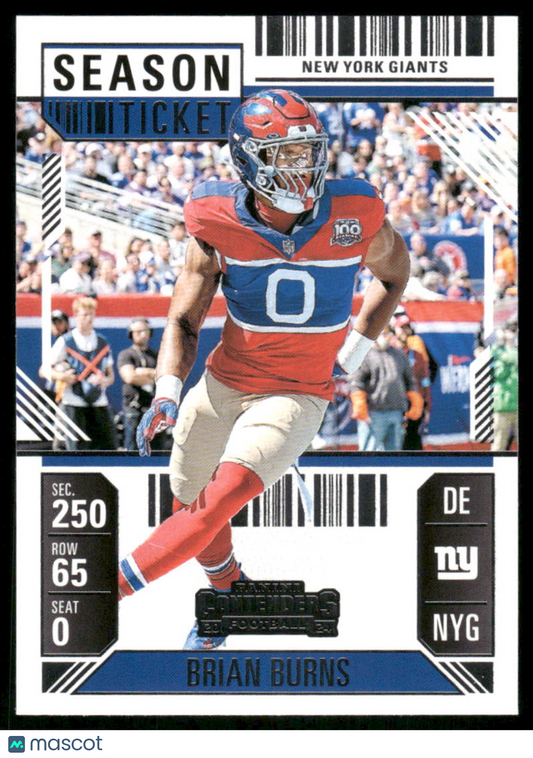 2025 Panini Contenders Football Brian Burns #74 Football