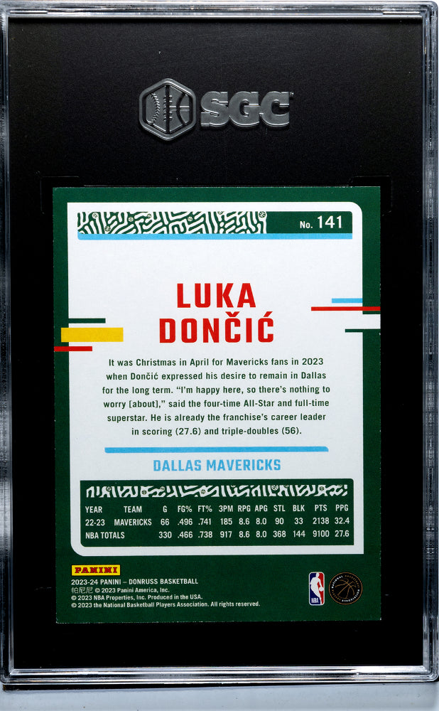 2023 Donruss Luka Doncic #141 Basketball SGC 9.5