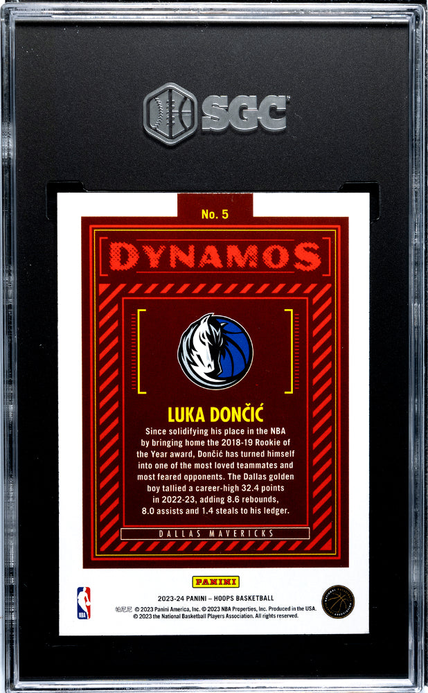 2023 Panini Hoops Luka Doncic #5 Dynamos Holo Basketball SGC 9.5