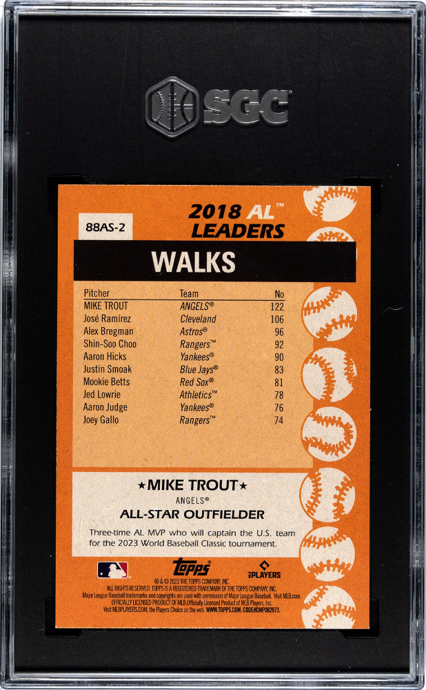 2023 Topps Mike Trout #88AS-2 '88, All Star Baseball SGGC 10