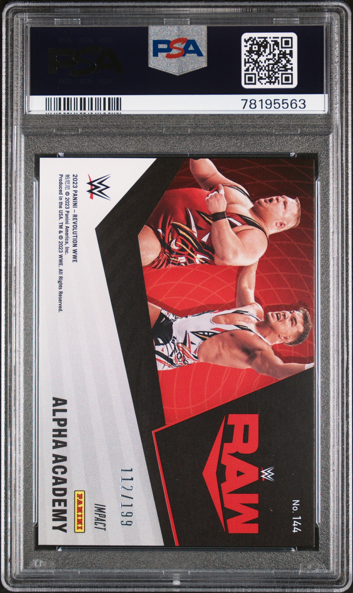 2023 Panini Revolution WWE Alpha Academy #144 Impact Boxing/Wrestling PSA 9