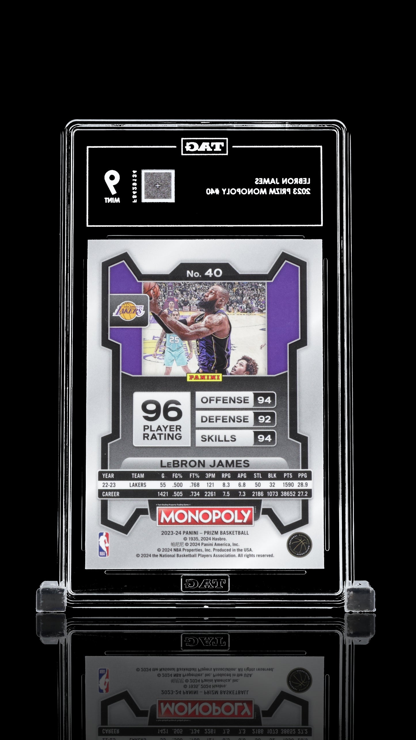 Panini Prizm Monopoly LeBron James #40 Basketball TAG 9
