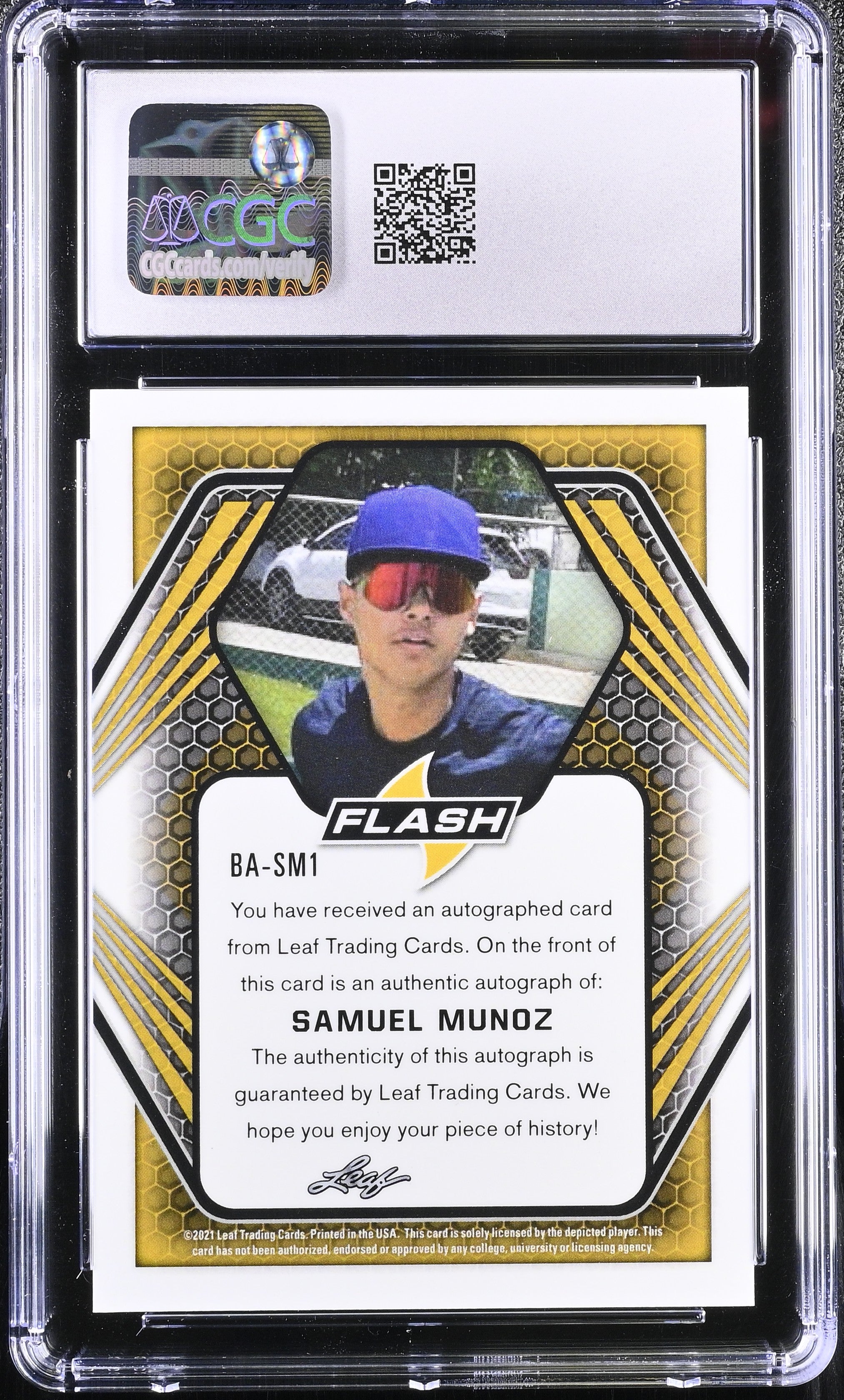 2021 Flash Samuel Munoz #BA-SM1 Baseball CGC 10