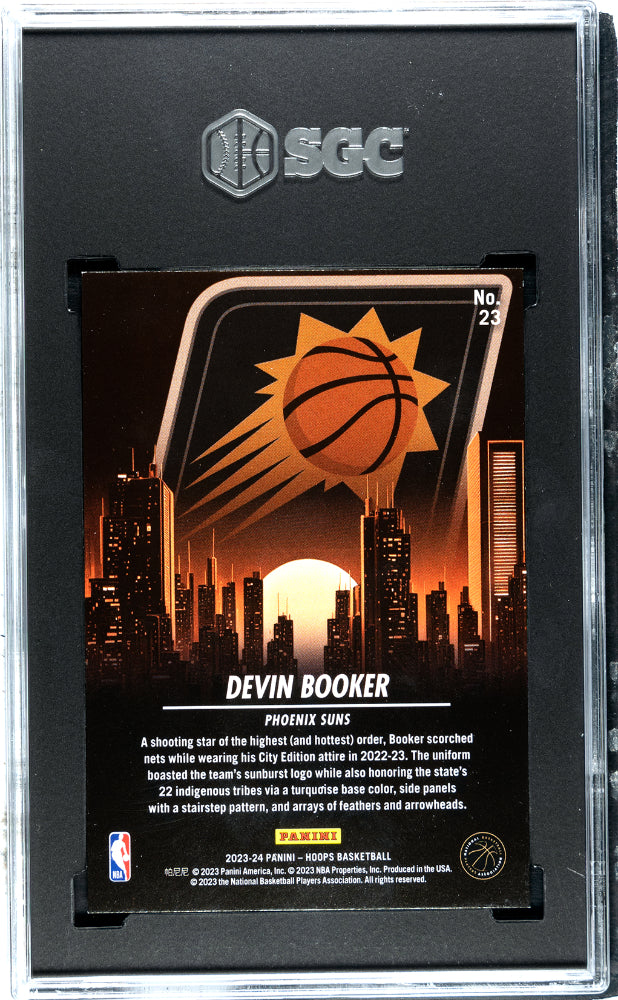 2023-24 Panini Hoops Devin Booker #23 City Ed. Artist Proof 22/25  SGC 9.5